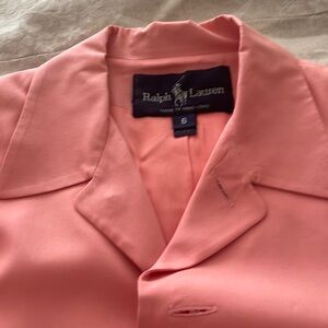 Ralph Lauren all silk jacket and matching pants size 6. Perfect for Spring.